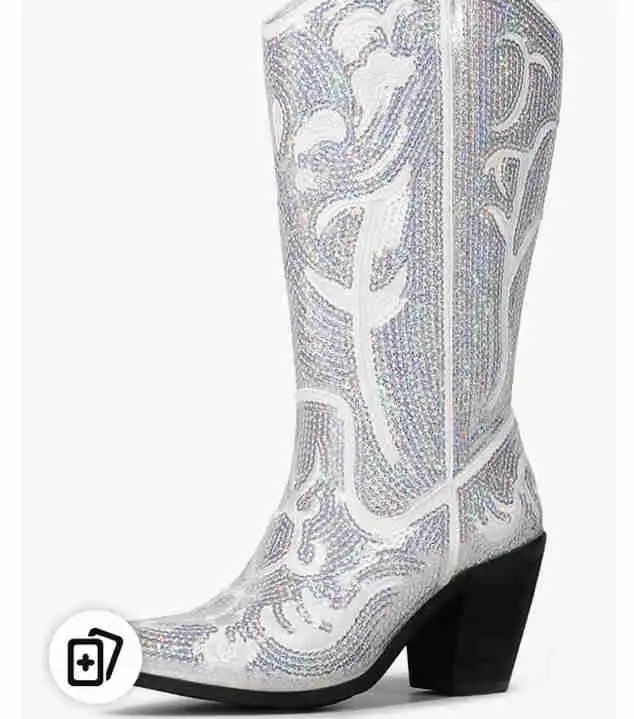 New Sequin Cowboy Boots 8-8.5” in Women's - Shoes in Markham / York Region - Image 2