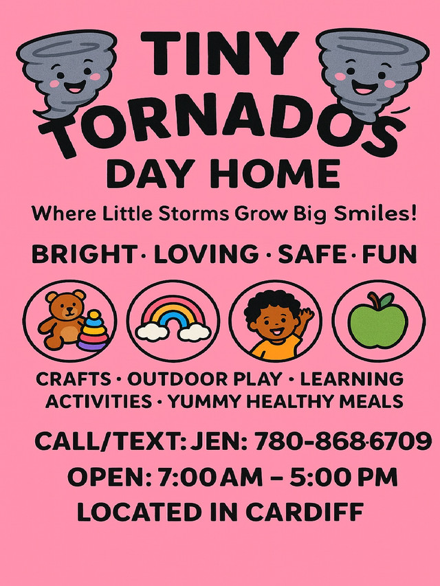 Tiny Tornados Day Home - Edmonton in Childcare & Nanny in Edmonton