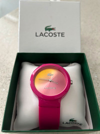 Fashionable Bright Pink Lacoste Watch