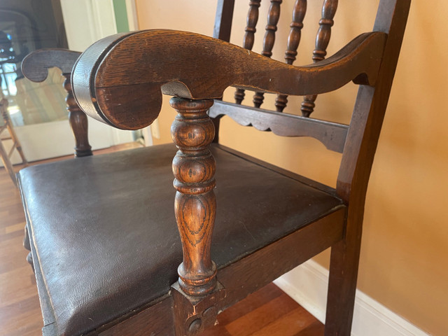 Stained Oak Antique Dining Chairs 100+ years old in Dining Tables & Sets in Bridgewater - Image 3