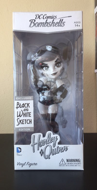 DC Bomshells Harley Quinn Exclusive Black and White Sketch