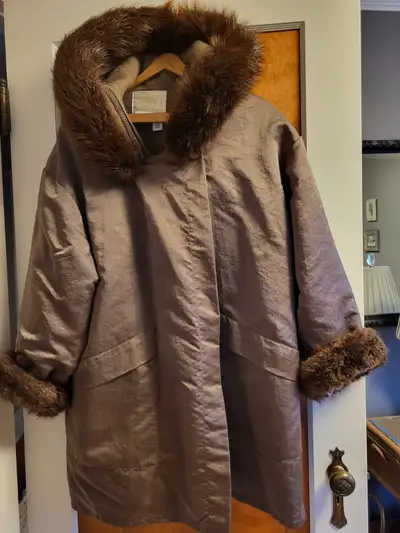 Linda Lundstrom Laparka with genuine beaver trim, View more