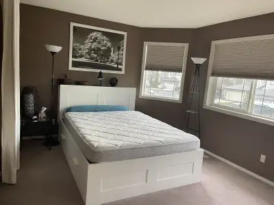 AVAILABLE Dec 1, furnished masterbedroom with washroom in Airdrie. $1100 month including utilities &...
