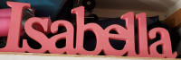 Wooden name sign (Isabella)