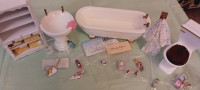 Dollhouse miniature bathroom for adult collectors