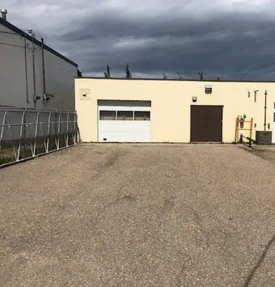 1680 sq ft. Reception area and one office in the front, shop in back. Overhead and double man door....