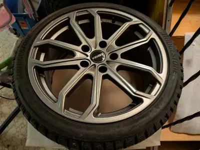 Selling winter tires and alloy rims. Pretty much new -- still has the tire tabs on the tires. Tires...