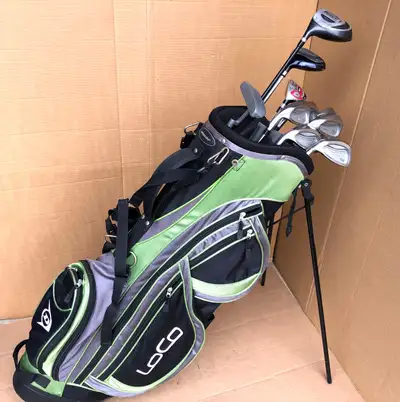 Full set of Left Hand golf clubs & golf bag, View more
