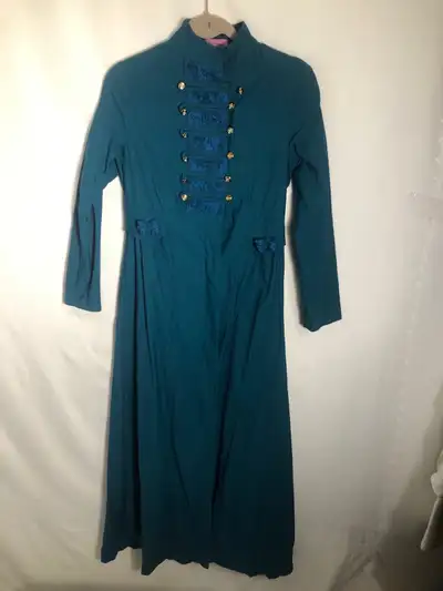 Womens Teal Long Coat. Size 4., View more