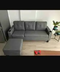 Brand New 3 Seater Sofa with Ottoman. Free Delivery 