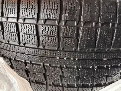 Set of four used winter tires, mounted and balanced on steel rims. Nitto NT90 W, 235/55 R17 103T. NI...