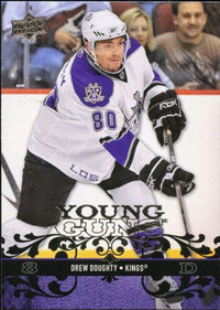 DREW DOUGHTY … 2008-09 YOUNG GUNS ROOKIE … UNGRADED + PSA 9=$160