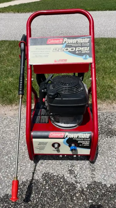 For sale is a Coleman Gas Pressure Washer with a 5.5 HP Honda GCV 160 motor. 2200 PSI and 2.1 GPM. I...