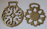 Vintage Rare Solid Brass Horse Medallions