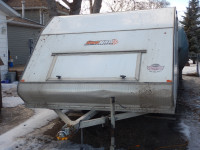 sno pro two place enclosed snowmobile trailer