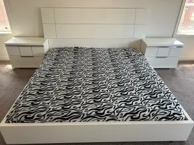 Alf DaFre King Size Bed with 2 nightstands, View more