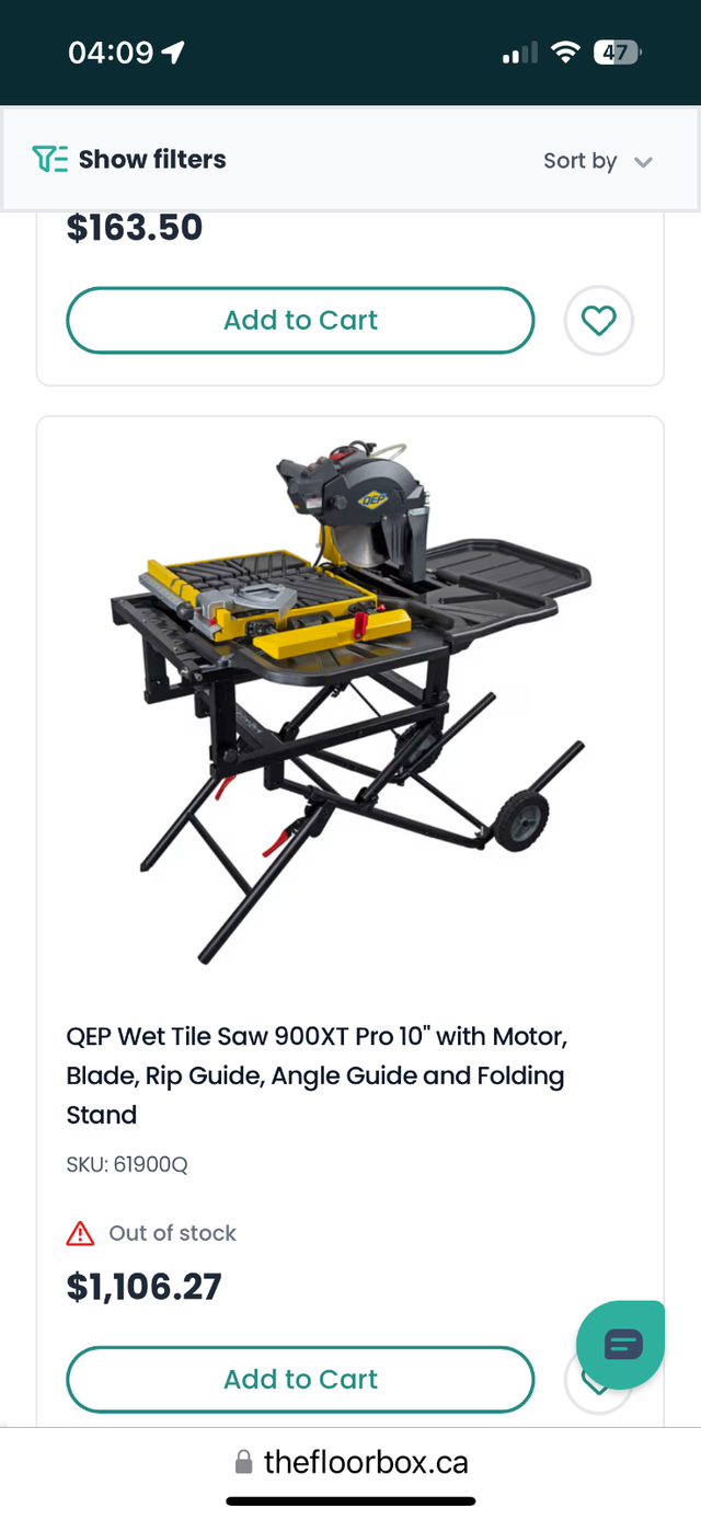 Wet tile saw for 24" tile in Power Tools in Mississauga / Peel Region - Image 4