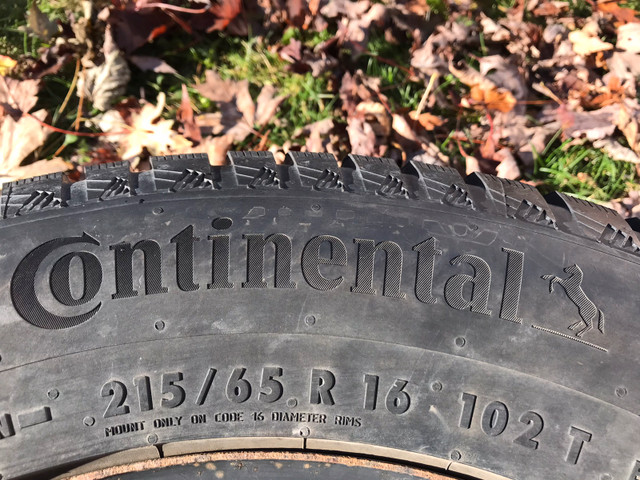 4x pneus d’hiver Continental WinterContact❄215/65R16 + Rim 5x108 dans Pneus et jantes  à Ville de Montréal - Image 2