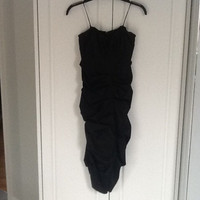 BLACK  STRAPLESS COCKTAIL  DRESS