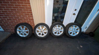 205/55/16 Winter Tires on 16" 4 x 114.3 Aluminum Alloy Rims 