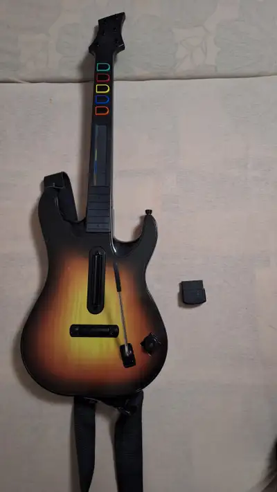 Guitar Hero PS2 Sunburst Wireless Guitar Dongle BONUS Guitar, View more