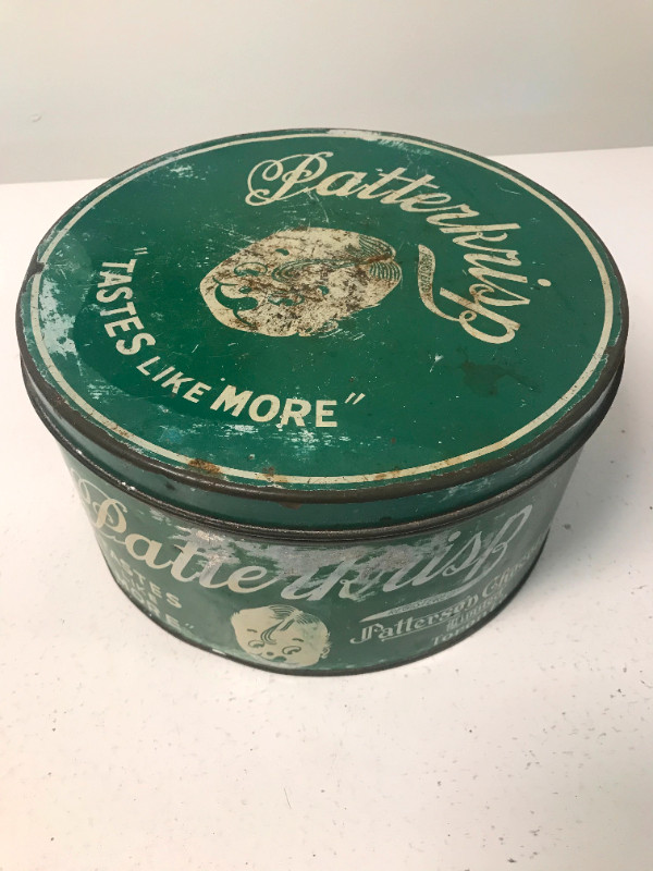 Patterkrisp - $15.00 Patterson's Chocolates Large Round Tin with in Arts & Collectibles in Charlottetown