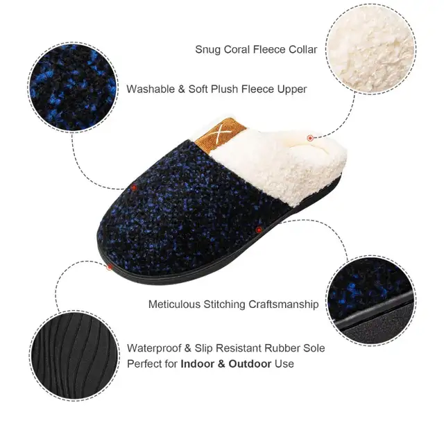 New Men's Comfort Wool-Like Plush Fleece Indoor Slipper/US11-12 in Men's in Calgary - Image 4
