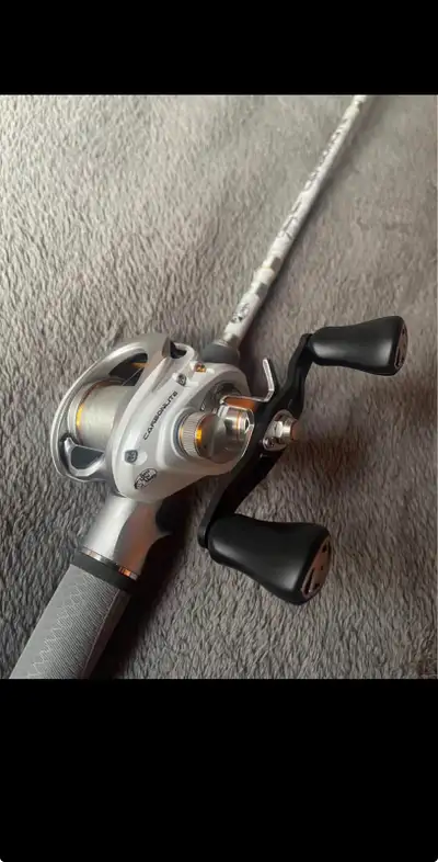 bait caster reel and rod, View more