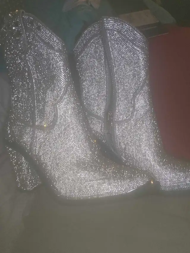 Rhinestone Western Ankle Boots in Women's - Shoes in Banff / Canmore - Image 3
