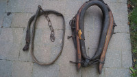 ANTIQUE HORSE COLLAR WITH HAMES AND BELLY BAND