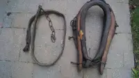 ANTIQUE HORSE COLLAR WITH HAMES AND BELLY BAND