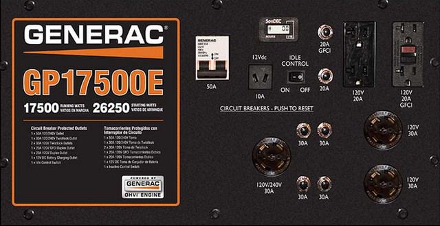 Generac GP Series 17500E Portable Generator For Sale in Other Business & Industrial in Brandon - Image 2