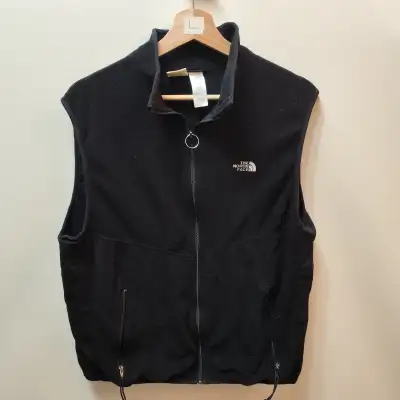 North Face Black Fleece Vest Sweater【 MENS LARGE 】Ring zipper, View more