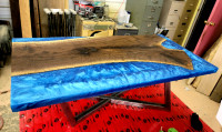 Live Edge Epoxy Coffee Tables & Cheese Boards For Sale & more it