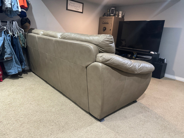 LEATHER SOFA FOR SALE  in Couches & Futons in St. Albert - Image 2