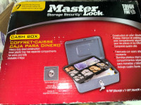 Master lock security cash box/coffret caisse argent 
