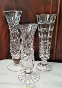 Assorted Vintage Crystal Vases