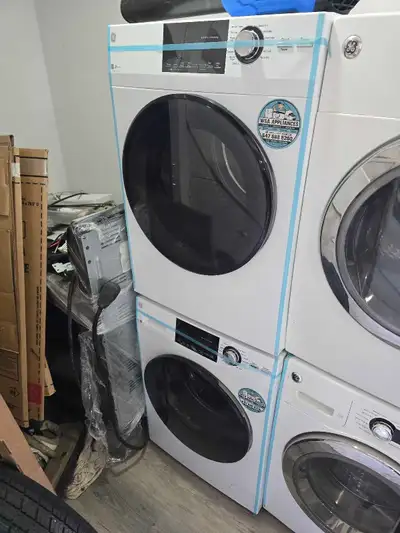 Apartment Size GE 24" White Frontload Stack Washer Dryer , View more