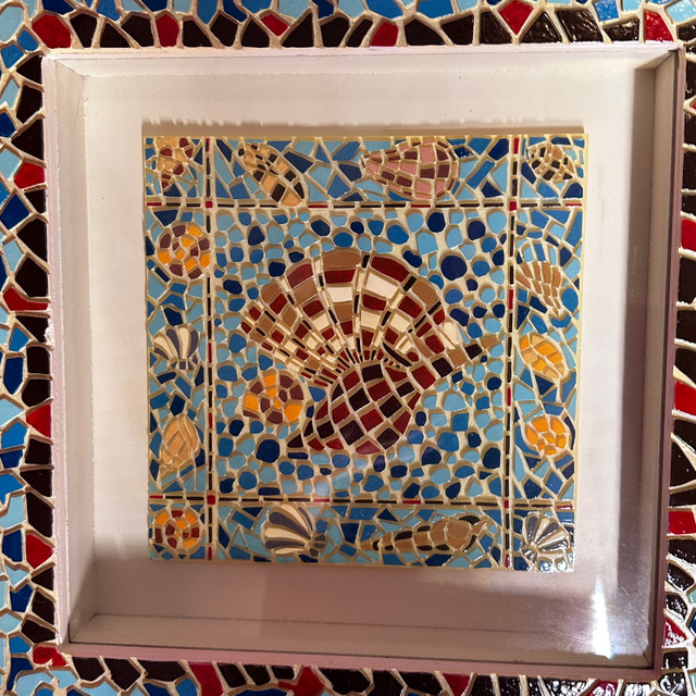 Mosaic shells shadow box picture in Home Décor & Accents in Oshawa / Durham Region