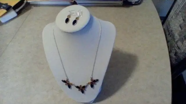 CHERRY/HONEY/COGNAC AMBER NECKLACE/EARRINGS62863267293954123