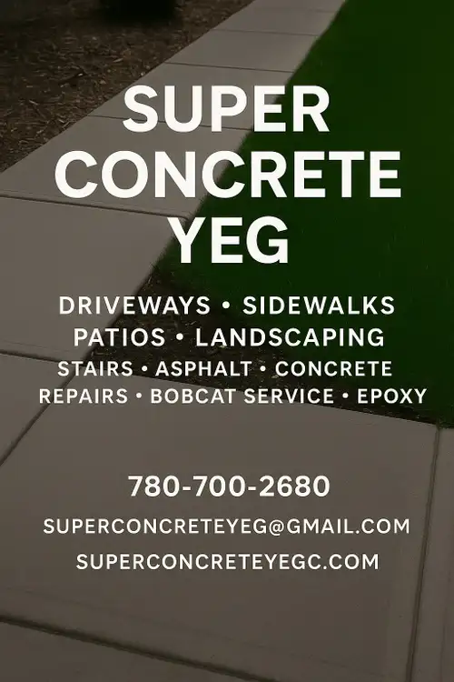About Us: For all your concrete needs: Driveways, garage pads, sidewalks, stairs, broom finish, expo...