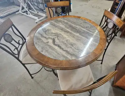 Round Pub Height Dining Table & 4 Chairs, View more