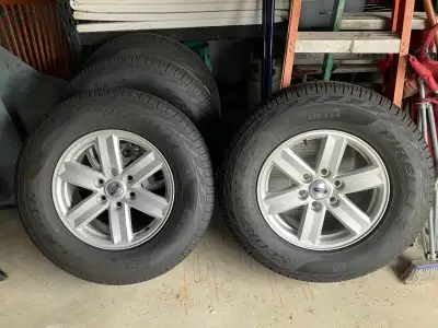 Brand new set of Pirelli Scorpion ATR 265-70-R17 mounted on 2026 Ford F150 aluminum rims