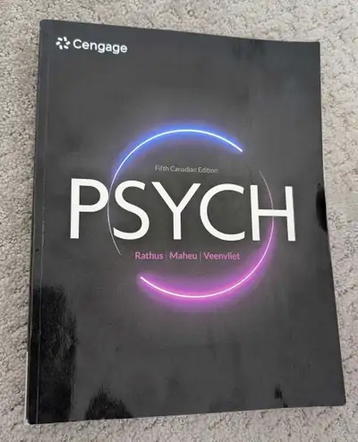 Psych 5th Canadian Edition Textbook, used for nursing school. Used like new, no writing or highlight...