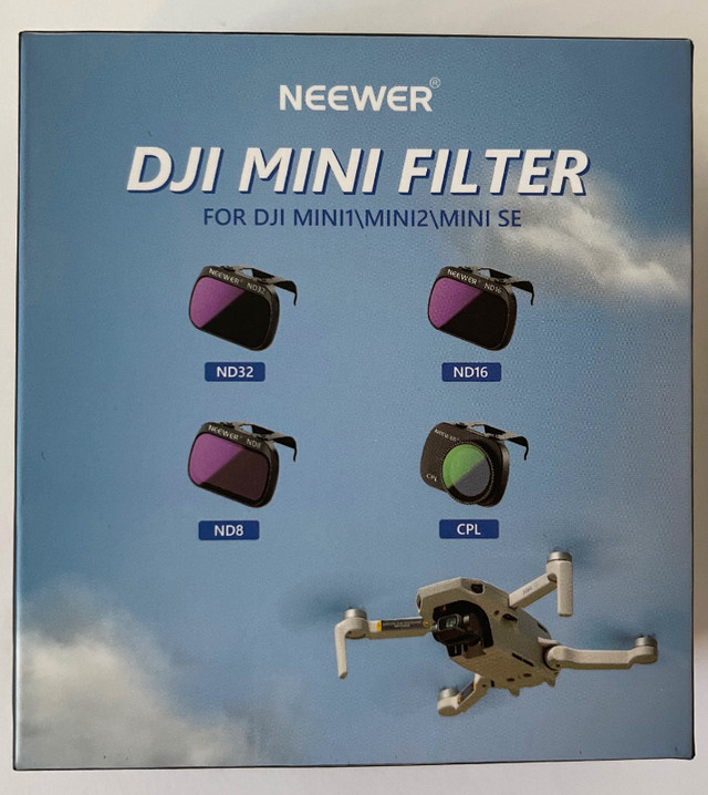 Neewer filtre ND8, ND32 et CPL, drone DJI mini, mini 2,  mini SE dans Appareils électroniques  à Ville de Québec - Image 2