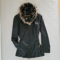 Manteau en cuir pour femme