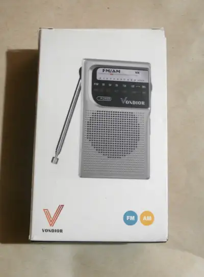 Vondior VX AM/FM 2 Band Portable Pocket Radio with Antenna, View more