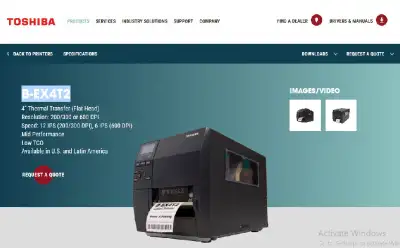 THERMAL PRINTER - Toshiba B-EX4T2 ... new, View more