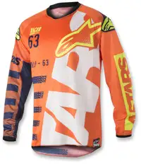 Alpinestars jersey motocross S8 Rac-Brap orange Small ***Neuf***