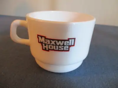 VINTAGE MAXWELL HOUSE CAPPUCCINO ARCOPAL MILK GLASS CUP-UNIQUE!, View more